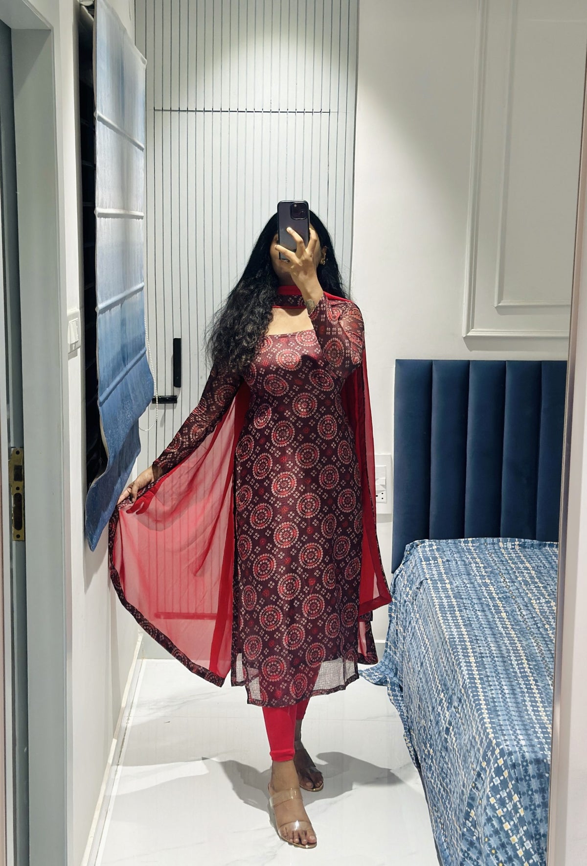 Brownish red Kota kurta in Kota – Kurta Set by Dharvi by Rachana