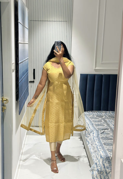Golden Banarasi kurti