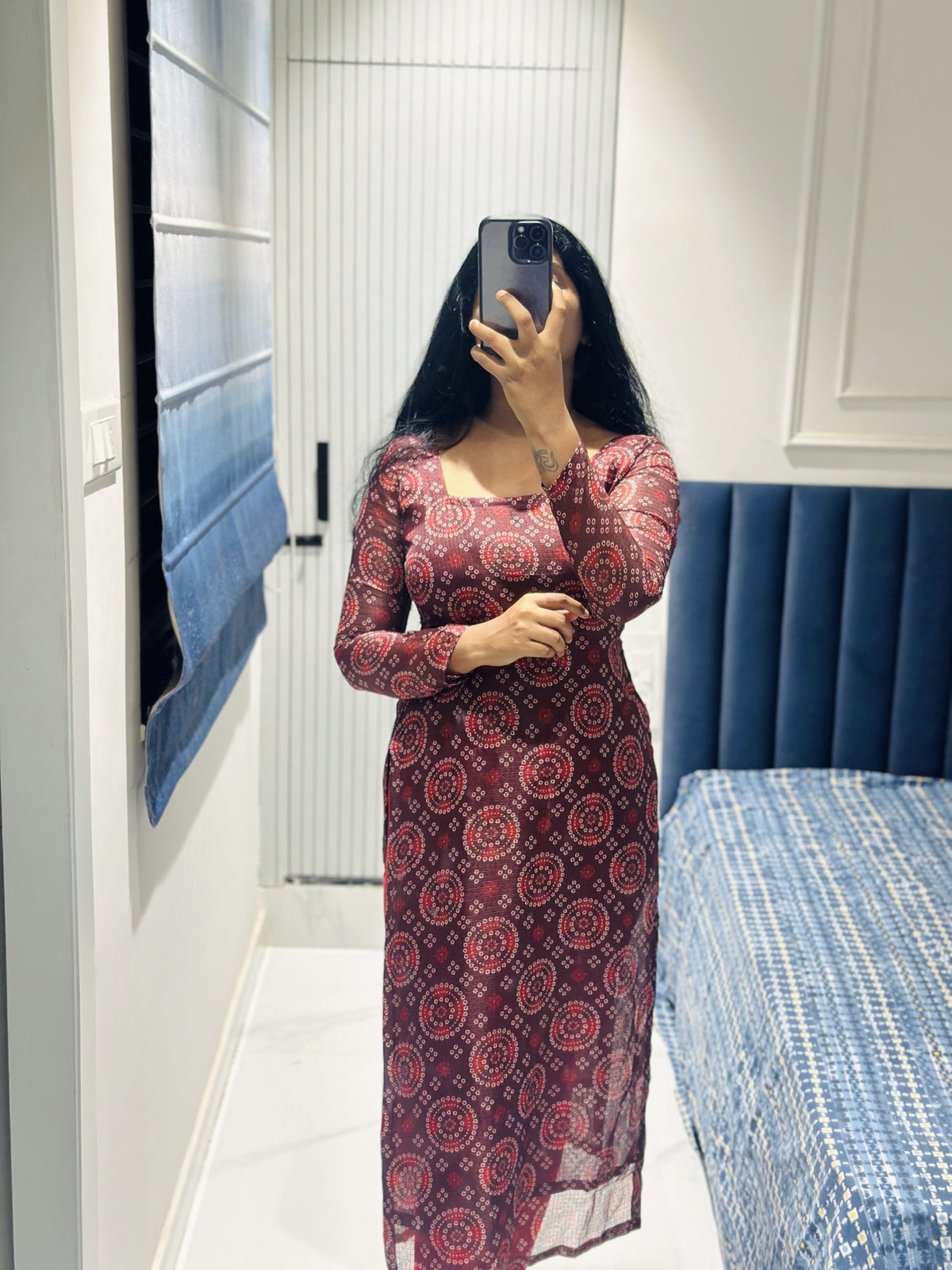 Brownish red Kota kurta in Kota – Kurta Set by Dharvi by Rachana