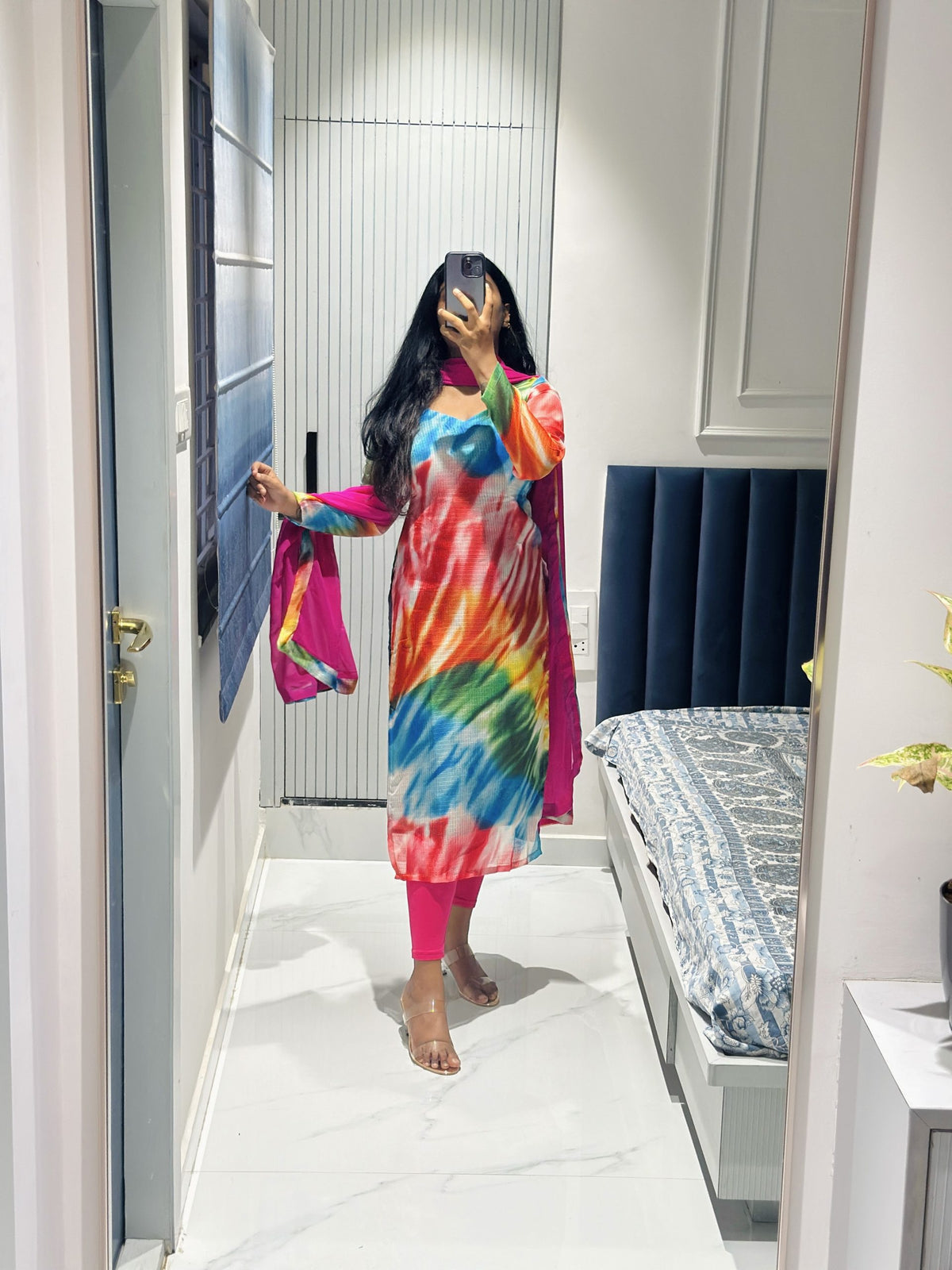 Rainbow kota kurti set in Kota – Kurta Set by Dharvi by Rachana