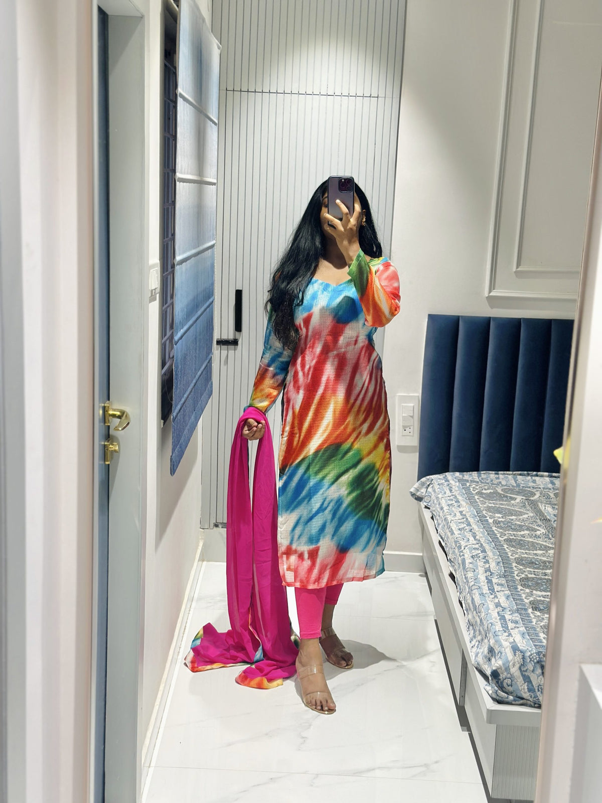 Rainbow kota kurti set in Kota – Kurta Set by Dharvi by Rachana (view 4)