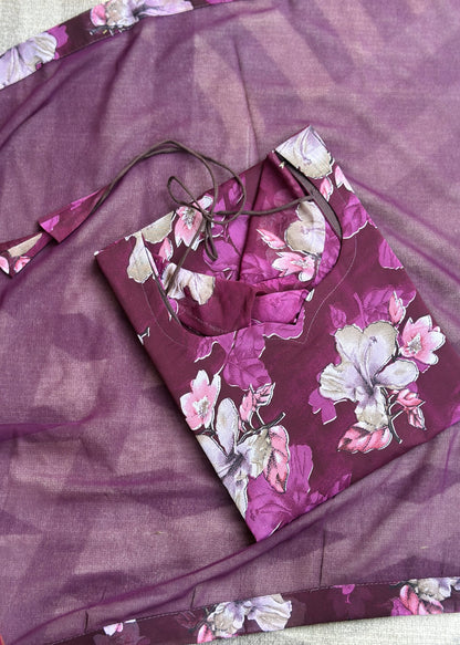 Deep purple chiffon set