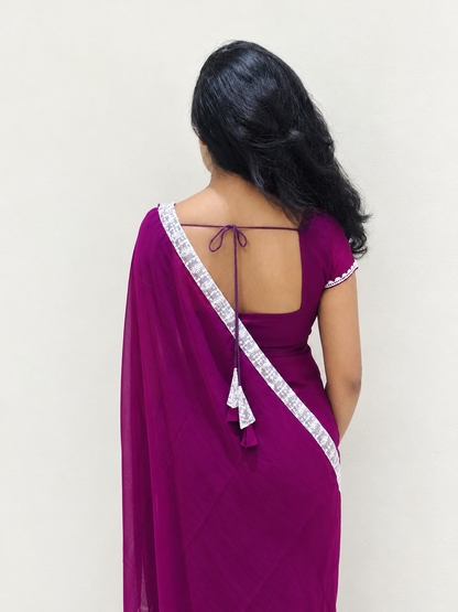 Grape lace kurti set