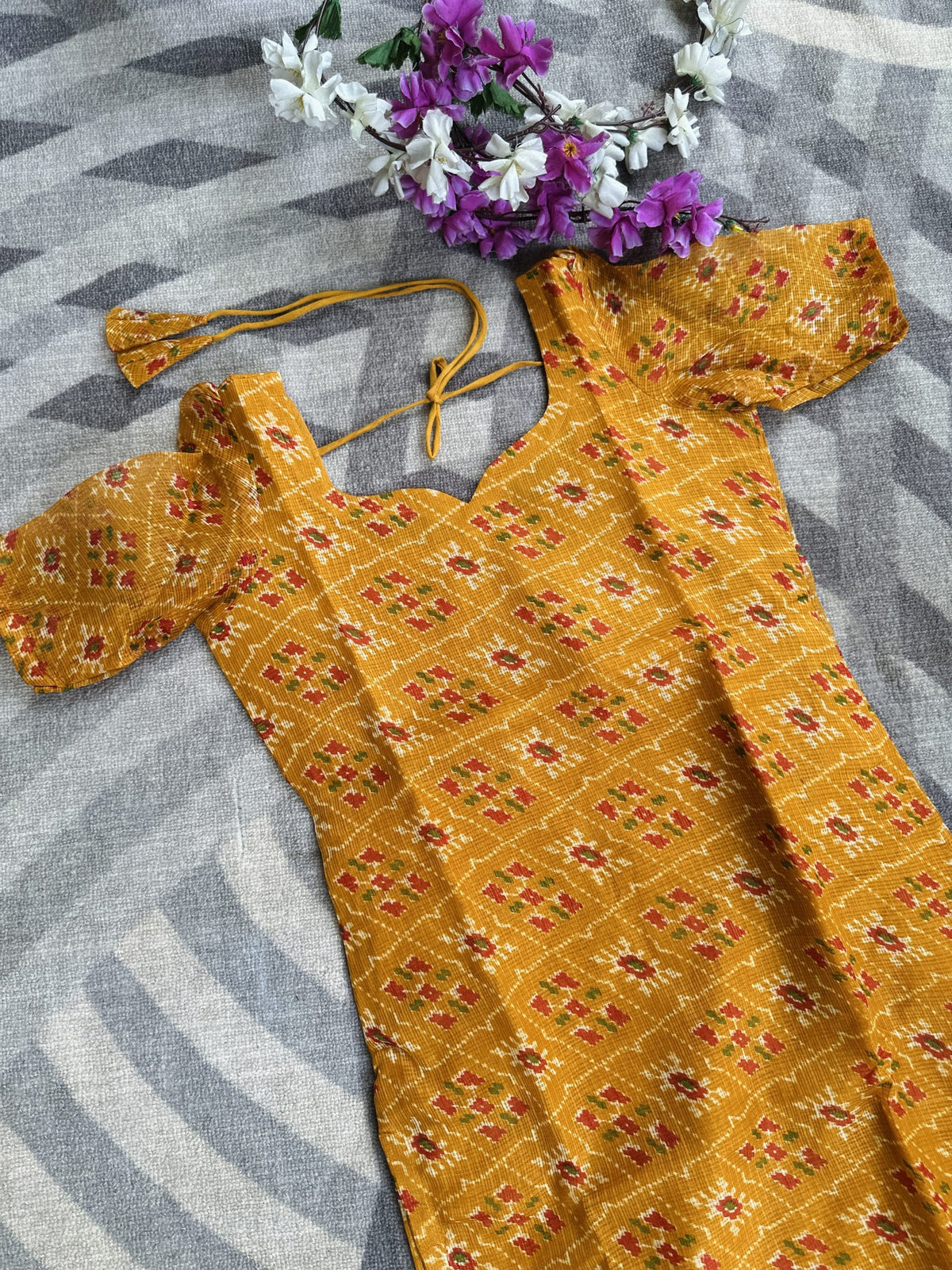 Yellow Kota kurti in Kota – Kurta Set by Dharvi by Rachana (view 2)