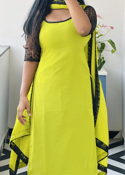 Greenish yellow kurti