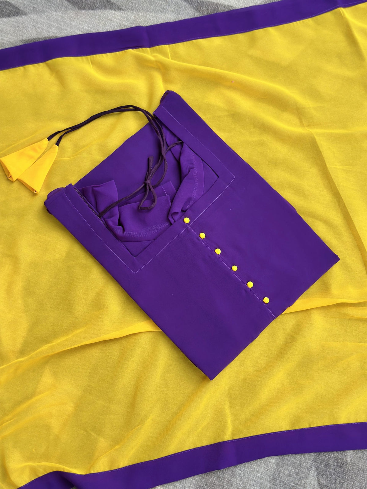 Purple Georgette kurti set in Soft Georgette – Kurta Set by Dharvi by Rachana